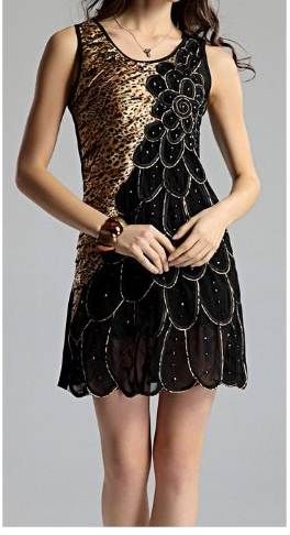 Vestido de Festa Peacock Pattern