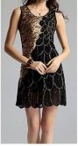 Vestido de Festa Peacock Pattern